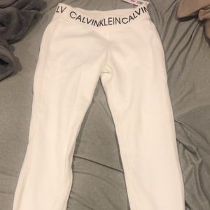 Calvin Klein white jogger leggings